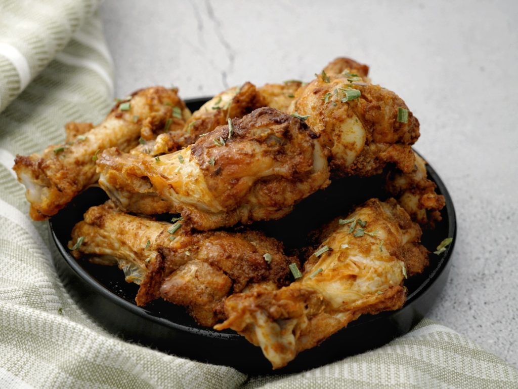 spicy air fryer chicken wings.