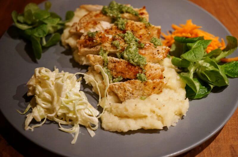 Turkey breast with parsnip puree