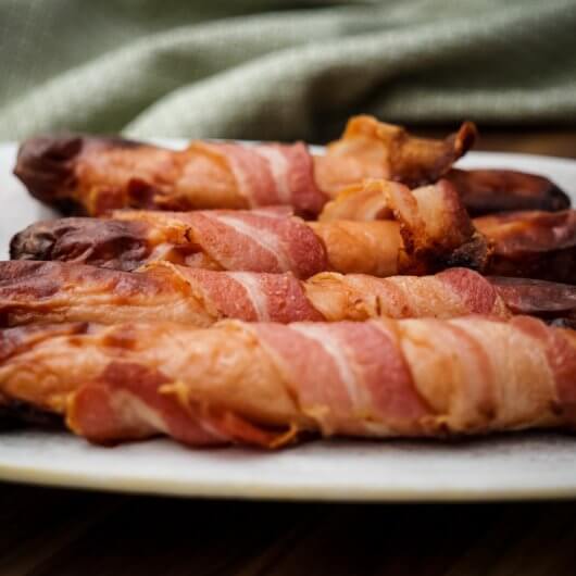 Air Fryer Bacon Wrapped Hot Dogs